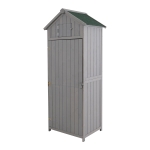 Outsunny dulap din lemn pentru scule, 77 × 54,2cm, gri