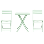 Outsunny Set Masa si Scaune de Gradina Pliabile din Metal Verde