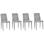 HOMCOM Set 4 Scaune Tapiţate Stil Contemporan Țesatura metalica 41,5x54,5x87cm
