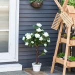 Outsunny arbore artificial, camelia, 21 de flori, 90 cm