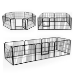 PawHut Gard pentru Animale Caini Pisici Pui Rozatoare Plasa Cusca 8 Piese 80x60cm