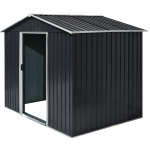 Outsunny Magazie de depositare Gradina cu 2 usi Glisante de ventilatie, Otel