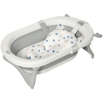 HomCom, cada baie, pliabila, cu perna, 81.5x50.5x23.5cm, alba