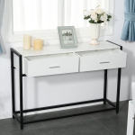 HomCom masa consola cu 2 sertare, 120x34x81cm