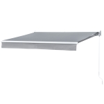 Outsunny Copertina de Soare 250x200cm pentru Exterior Copertina cu Brate Gri