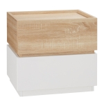 HOMCOM Noptiera 2 Sertare din Lemn, Design Moder si Stivuibil, 50x40x47,5cm