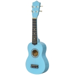 HOMCOM Ukulele Sopran de 53 cm din Lemn 4 Corzi din Nylon Accesorii Incluse Albastru