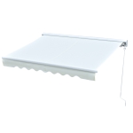 Outsunny Copertina de Soare pentru Exterior cu Brate Automata cu Lumini LED Bej