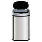 Homcom Cos de gunoi din Otel Inox cu Deschidere automata cu Senzor 58 Litri