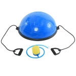 HOMCOM Bosu Ball cu 2 Elastice si Pompa pentru Antrenament si Reabilitare a Casa