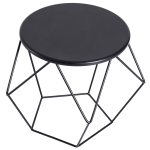 HomCom masuta geometrica, otel 54x54x44cm, negru