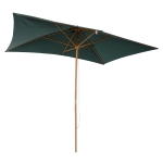 Outsunny Umbrela din Lemn pentru Extern Gradina 2X3M Verde
