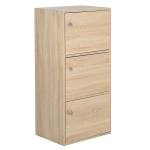 HOMCOM Dulap Multifunctional cu 3 Rafturi din Lemn si 3 Usi pentru Acasa sau Birou