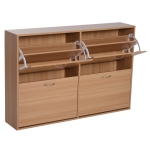 Homcom Dulap Pantofi capacitate 24 Hol si Dormitor Lemn 120x24x81cm