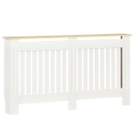 HOMCOM Mobilier Calorifer cu Lamele si Rafturi Supeiroare MDF PAL aspect Lemn
