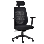 Vinsetto Scaun de Birou Ergonomic cu Tetiera si Inaltime Reglabila Negru