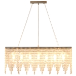 HOMCOM Lampadar modern cu 128 de pandantive si baza metalica 7 agatatori E14 40W