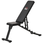 HOMCOM Banca multifunctionala pentru abdomene, cu 6 inclinari si inaltime reglabila
