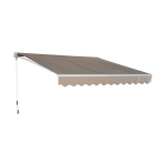 Outsunny Perdea Parasolara retractabila pentru Extern Impermeabil