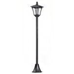 Outsunny Felinar de Gradina Led Panouri Solare, Negru, 160cm