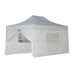 Outsunny Gazebo Pliabil tip Acordeon, Alb, 4.5x3m