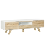 HOMCOM Mobilier Suport TV Cu Usi si Sertar pentru TV de pana la 60" din MDF 160x40x45cm