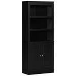 Bufet Bucatarie din Lemn HOMCOM cu Etajere si Dulapior 2 Usi cu Polite Reglabile, 74,6x35,5x182,5cm