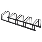 HomCom Suport Biciclete cu 5 Locuri Parcare pentru 5 Biciclete 130 × 33 × 27cm Negru