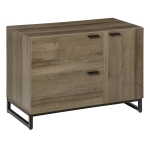 HOMCOM Bufet Modern pentru Living sau Bucatarie, Dulap Multifunctional din Lemn si Metal cu 2 Sertare si Dulapior
