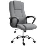 Vinsetto Scaun de Birou Ergonomic Recliner cu Inaltime Reglabila, Gri 62x62x110-119cm