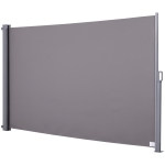 Outsunny Copertina de Soare Laterala Tip Rulou Protectie impotriva Vantului / Privacy 3x1,6m Gri