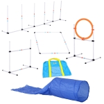 PawHut Set pentru Destrat Caini cu Sarit , Tunel , Slalom si Inel