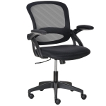 Vinsetto Scaun de Birou Ergonomic Spatar din Plasa si Sezut Capitonat Negru