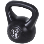 Homcom Kettlebell 12 kg pentru Antrenament Cross Training Negru