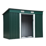 Outsunny Dulap pentru Ustensile de Grădină din lamieră de Oțel 255x133x182cm Verde