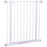 PawHut Poarta de Siguranta pentru Copii si Animale de Companie Alb 76 x 72-82 cm