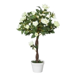 Outsunny Arbore Artificial Camelia cu 21 Flori si Ghiveci Inalt 90cm