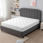 HOMCOM Saltea matrimoniala cu spuma de memorie si arcuri impachetate independente 180x190cm, grosime 20cm