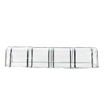 Outsunny Sera Tunel in PVC CU 4 Usi de Infasurat in Otel si PVC Transparent, 400x100x80cm