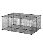 PawHut Cusca pentru Iepuri si Animale Mici, 22 de Panouri Modulabile din Metal