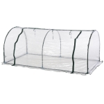 Outsunny Seră pentru Grădină tip Tunel din PVC Cadru din oțel Trasparentă, 200x100x80cm
