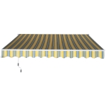Outsunny copertina rulanta, derulare manuala, 3,5m, gri/galben