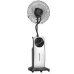 HOMCOM Ventilador Nebulizador Multidireccional Apto para Agua o Aceites Aromáticos con Programación de Apagado Automático Ф44.5x135cm