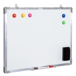 Vinsetto Pizarra Magnética con Ruedas Rotafolio con Caballete Móvil Ajustable en Altura Giratorio 360° Bandeja 5 Ruedas y Frenos Soporte de Metal 62x60x162-194 cm Blanco(c-1)
