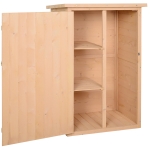 Armoire de jardin porte verrouillable 2 étagères bois sapin