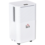 HOMCOM 10L/Day Portable Quiet Dehumidifier for Home Laundry, Electric Air De-Humidifier
