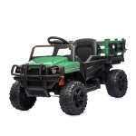 HOMCOM Coche Eléctrico para Niños de +3 Años Todoterreno con 2 Motores Control Remoto 2,4 GHz Batería Recargable 119x64,5x65 cm Verde