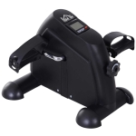 HOMCOM Minibicicleta Estática Pedalier Aparato de Ejercicios Brazos y Piernas Resistencia Ajustable Pantalla LCD 35x40x31cm(c-1)