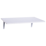 HOMCOM Wandklapptisch Wandtisch Klapptisch Esstisch Schreibtisch, MDF, natur/weiß, 60x40cm (Weiß)