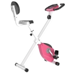 HOMCOM Heimtrainer Fahrradtrainer mit 8 stufig einstellbarem Magnetwiderstand höhenverstellbar Stahl Rosa+Weiß 43 x 97 x 109 cm
